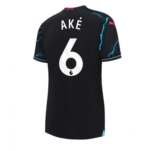 Manchester City Nathan Ake #6 Rezervni Dres za Ženska 2023-24 Kratak Rukav